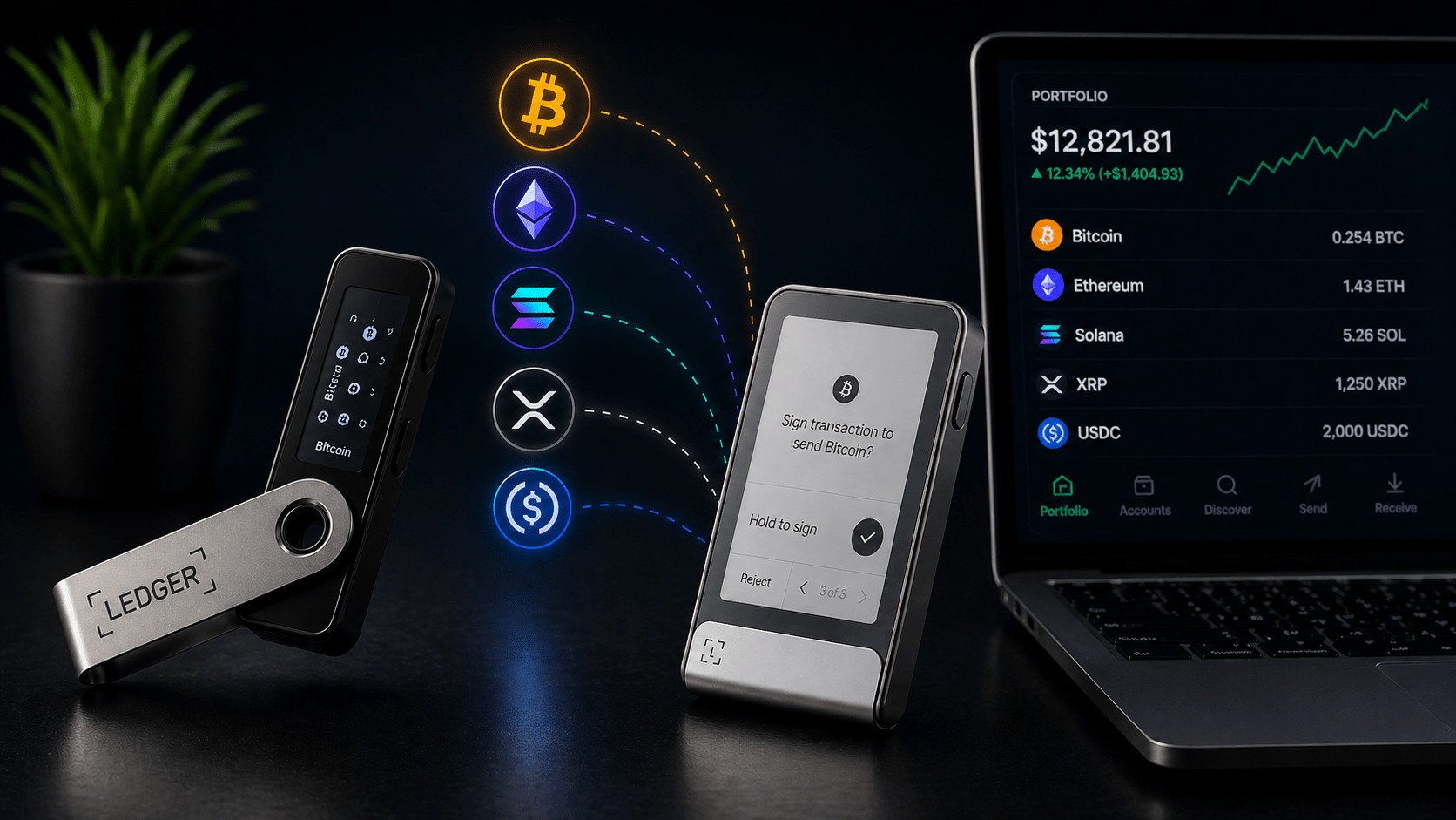 Crypto beheren met Ledger hardware wallet